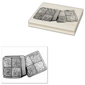 ブリティッシュバットンベルグマルジパンスポンジケーキベーカリー ラバースタンプ (押印)