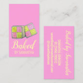 ブリティッシュバットンベルグマルジパンスポンジケーキベーカリー 名刺 (正面/裏面)