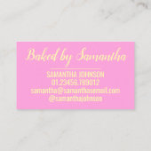 ブリティッシュバットンベルグマルジパンスポンジケーキベーカリー 名刺 (裏面)