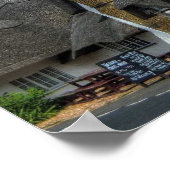 ブリティッシュパブプリントと茅葺き屋根 ポスター (角)