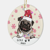 ブリティッシュブルドッグパーソナライズされたハンドスケッチ セラミックオーナメント (左)