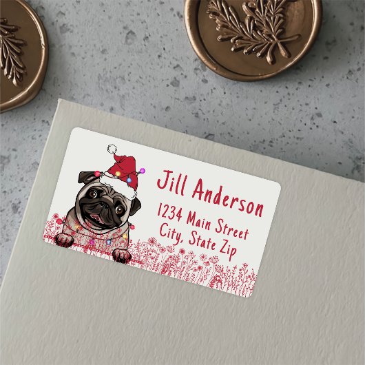 ブリティッシュブルドッグパーソナライズされたハンドスケッチ ラベル