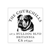 ブリティッシュブルドッグファミリーネーム差出人住所 ラバースタンプ (インプリント)