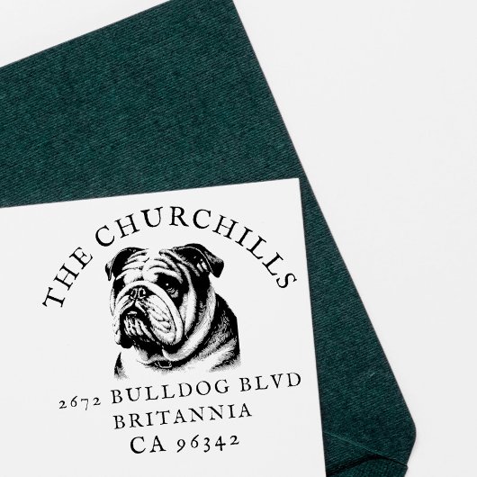 ブリティッシュブルドッグファミリーネーム差出人住所 ラバースタンプ