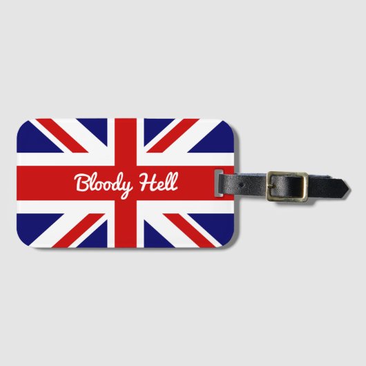 ブリティッシュユーモア血ヘーおもしろい引用文 ラゲッジタグ (正面横)