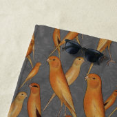 ブリティッシュヨークシャーカナリー伝統イラストレーション ビーチタオル (インサイチュ)