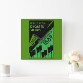 ブリティッシュリバーテムズレガッタ スクエア壁時計 (ホーム)