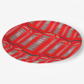 ブリティッシュレッドテーマロンドンフォンブース紙プレート ペーパープレート (アングル)