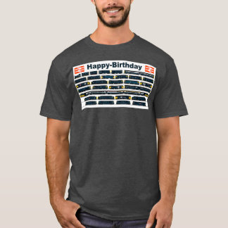 ブリティッシュレールブルー機関車誕生日カード Tシャツ