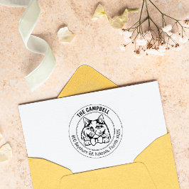 ブリティッシュロングヘアキャット差出人住所 ラバースタンプ