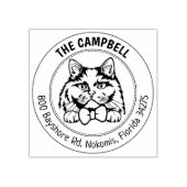 ブリティッシュロングヘアキャット差出人住所 ラバースタンプ (インプリント)