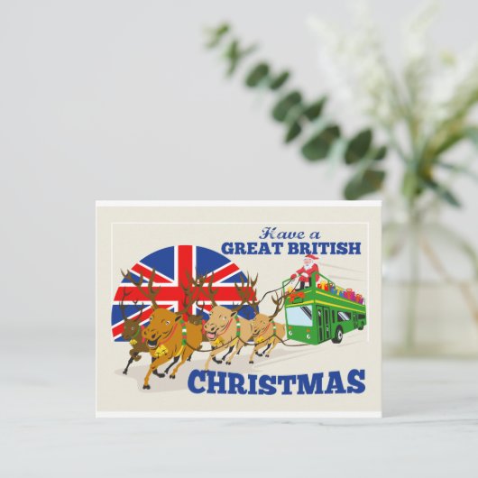 ブリティッシュ素晴らしクリスマスサンタトナディアドゥベデッケ シーズンポストカード (スタンド正面)