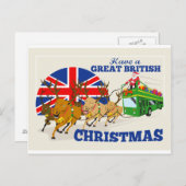 ブリティッシュ素晴らしクリスマスサンタトナディアドゥベデッケ シーズンポストカード (正面/裏面)