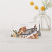 ブリティッシュ茅葺き結婚屋根座席表 プレイスカード (正面)