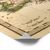 ブリティッシュ諸島の地図 ポスター (角)