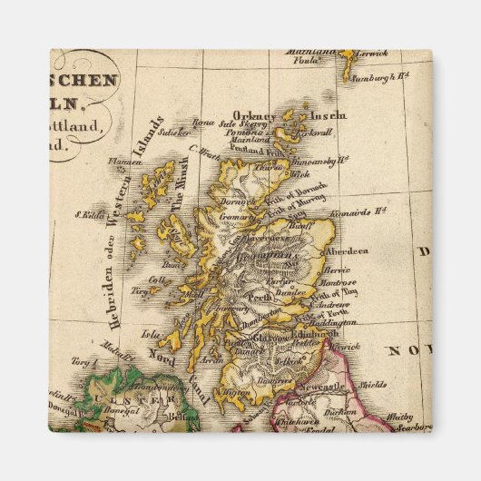 ブリティッシュ諸島の地図 マグネット (正面)