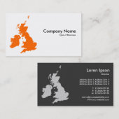 ブリティッシュ諸島 – オレンジ 名刺 (正面/裏面)