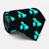 ブリティッシュ諸島 – シアン – ブラック ネクタイ (ロール)