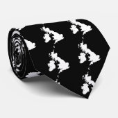 ブリティッシュ諸島 – 白オンブラック ネクタイ (ロール)