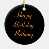 ブリティッシュ7スポットレディバグカスタム誕生日 セラミックオーナメント (裏面)