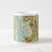 ブリティッシュ・アイレスの浴用地図 ジャンボコーヒーマグカップ (正面)