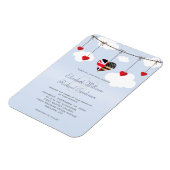 ブリティッシュ・アメリカン・フラッグズ結婚式招待状 マグネット (左側)