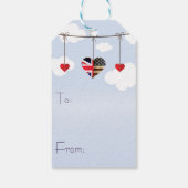 ブリティッシュ・アメリカン・ラブ王室のハート結婚ズ ギフトタグ (裏面)