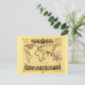 ブリティッシュ・エンパイアの地図(1850年頃) ポストカード (スタンド正面)