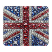 ブリティッシュ・カラーの小さなガラスのカッティングボード カッティングボード (正面)
