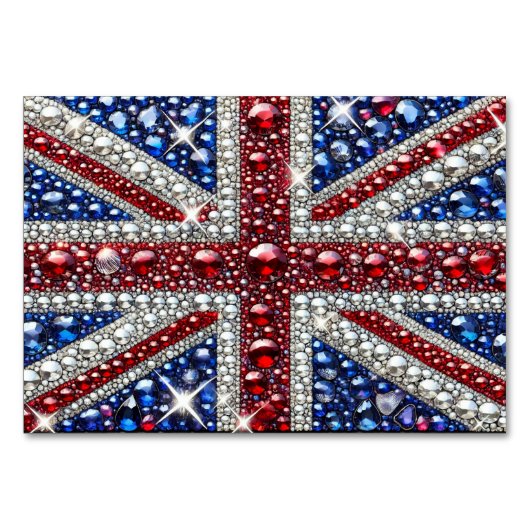 ブリティッシュ・カラー付き特殊なテーブル・カード テーブルナンバー (正面)