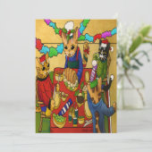 ブリティッシュ・クリスマス・ディナー・キャッツ カード (スタンド正面)