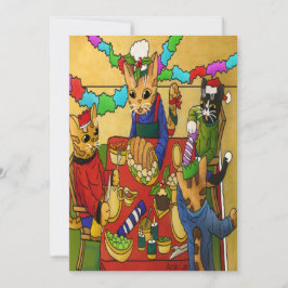 ブリティッシュ・クリスマス・ディナー・キャッツ カード