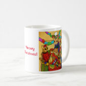 ブリティッシュ・クリスマス・ディナー・キャッツ コーヒーマグカップ (正面右)