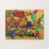 ブリティッシュ・クリスマス・ディナー・キャッツ ジグソーパズル (横)