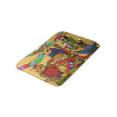 ブリティッシュ・クリスマス・ディナー・キャッツ バスマット (アングル)