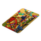 ブリティッシュ・クリスマス・ディナー・キャッツ・マグネット マグネット (左側)