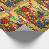 ブリティッシュ・クリスマス・ディナー・キャッツ ラッピングペーパー (角)