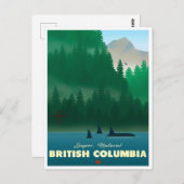 ブリティッシュ・コロンビア・ヴィンテージ旅行はがき ポストカード (正面/裏面)