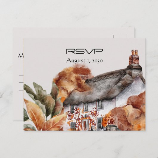 ブリティッシュ・サッチコテージRSVP ポストカード (正面/裏面)