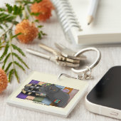 ブリティッシュ・ショートヘアのキャットサンダルおもしろいキュート キーホルダー (正面右)