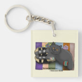 ブリティッシュ・ショートヘアのキャットサンダルおもしろいキュート キーホルダー (正面)