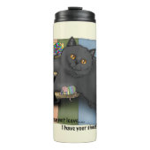 ブリティッシュ・ショートヘアのキャットサンダルおもしろいキュート タンブラー (正面)