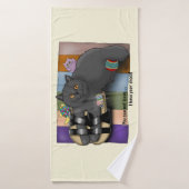 ブリティッシュ・ショートヘアのキャットサンダルおもしろいキュート バスタオル (バスタオル)