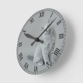 ブリティッシュ・ショートヘアの子猫 ラウンド壁時計 (傾斜)