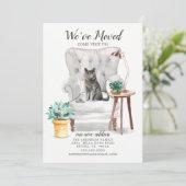 ブリティッシュ・ショートヘアの猫の動きのお知らせ 案内状 (スタンド正面)