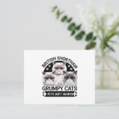 ブリティッシュ・ショートヘアの猫 ポストカード (スタンド正面)