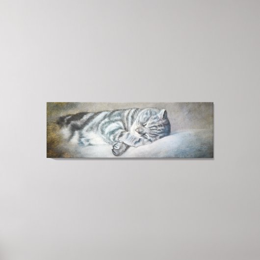 ブリティッシュ・ショートヘアの甘い夢 キャンバスプリント (正面)