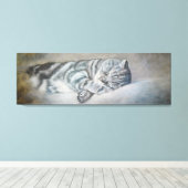 ブリティッシュ・ショートヘアの甘い夢 キャンバスプリント (インサイチュ (ウッドフロア))