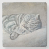 ブリティッシュ・ショートヘアの甘い夢 ストーンコースター (正面)