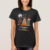 ブリティッシュ・ショートヘア猫ハロウィンメリークリスマス Tシャツ (正面)